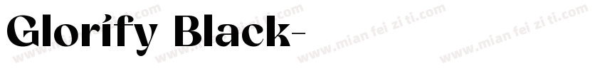 Glorify Black字体转换